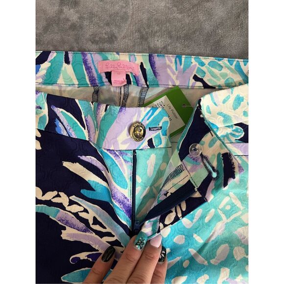 Lilly Pulitzer Kelly Skinny Ankle Pants Womens Size 12 Navy Alotta Colada NWT - Picture 5 of 10